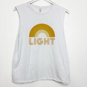 ZYIA Active White Light Muscle Tank L